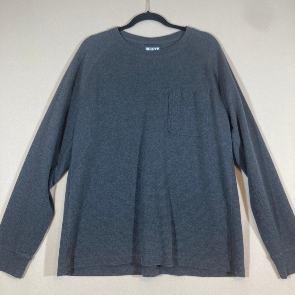 Duluth‎ Trading Co Men's Burley Thermal Standard Fit Crew XL Grey Gorpcore Work